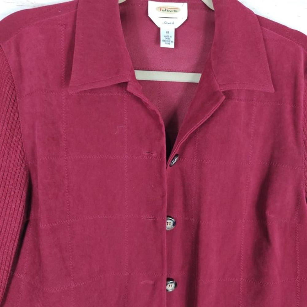 Talbots Sz.10 Jacket Woman’s Red Button Up Long S… - image 2